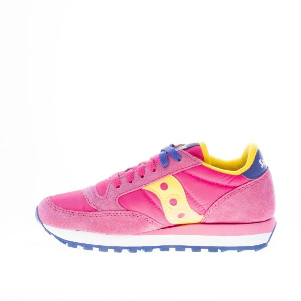 SAUCONY donna sneaker Jazz Original in nylon e camoscio ROSA più giallo - immagine 5
