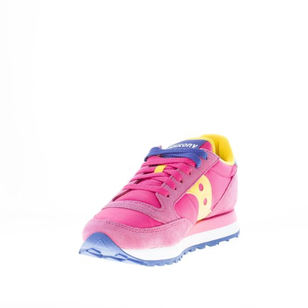 SAUCONY donna sneaker Jazz Original in nylon e camoscio ROSA più giallo - immagine 6