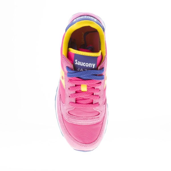 SAUCONY donna sneaker Jazz Original in nylon e camoscio ROSA più giallo - immagine 7