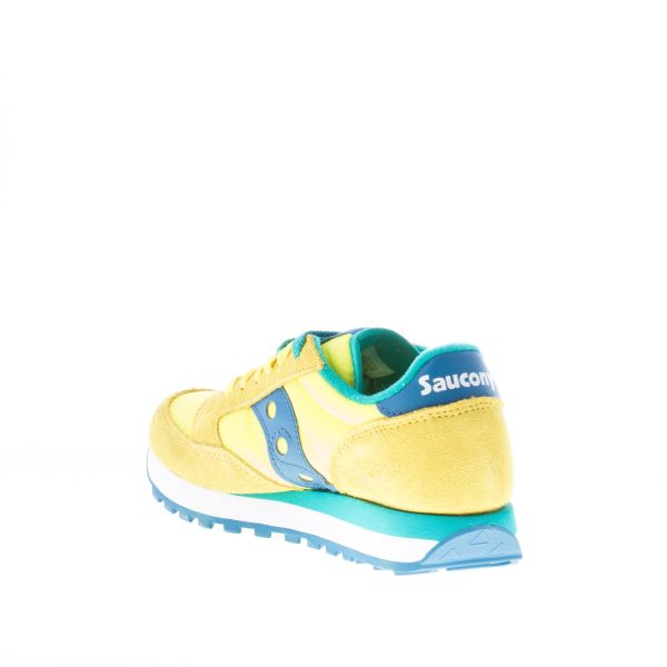 SAUCONY donna sneaker Jazz Original in nylon e camoscio GIALLO più blu - immagine 4