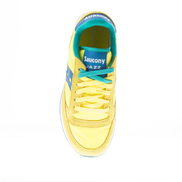SAUCONY donna sneaker Jazz Original in nylon e camoscio GIALLO più blu - immagine 7