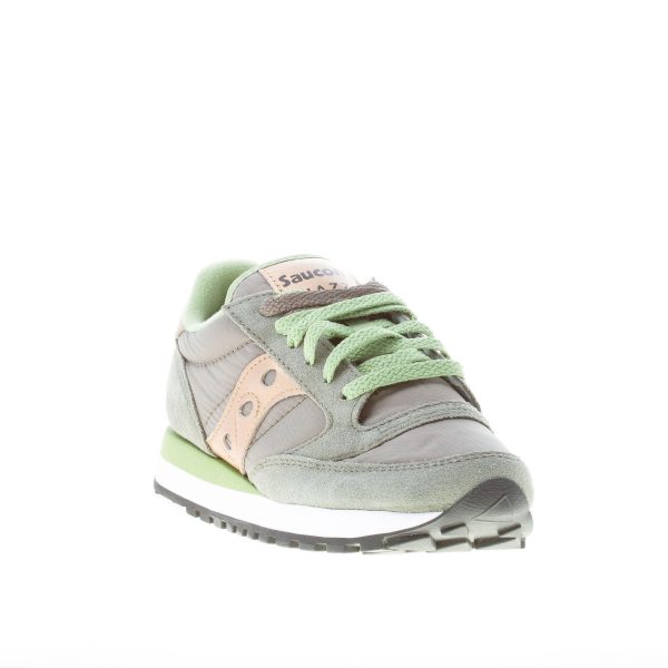 SAUCONY donna sneaker Jazz Original in tessuto e camoscio VERDE oliva più oro - immagine 2