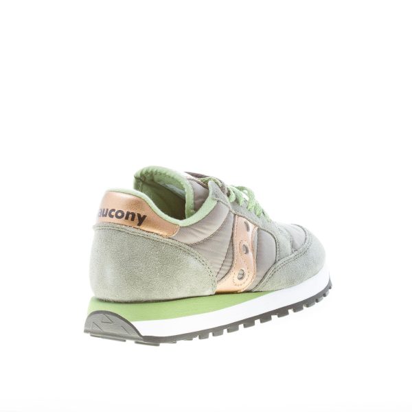 SAUCONY donna sneaker Jazz Original in tessuto e camoscio VERDE oliva più oro - immagine 3