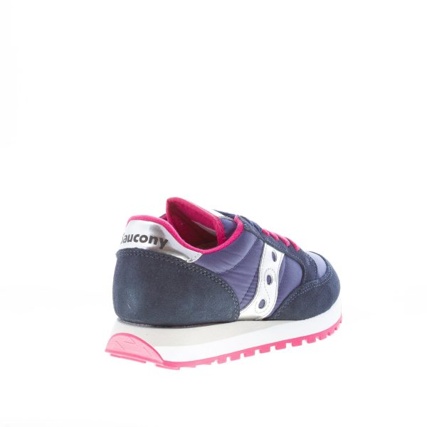 SAUCONY donna sneaker Jazz Original in nylon e camoscio BLU più rosa e argento - immagine 3