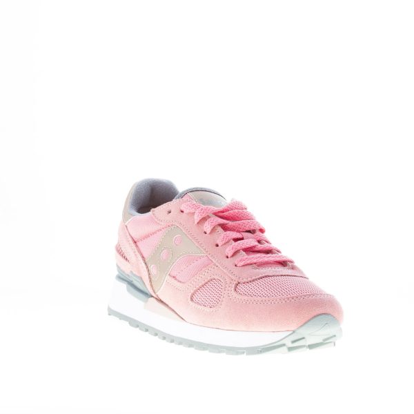 SAUCONY donna sneaker Shadow Original in tessuto e camoscio ROSA più tan e grigio - immagine 2