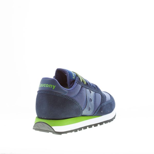 SAUCONY uomo sneaker Jazz Original  in tessuto e camoscio BLU scuro più verde - immagine 3