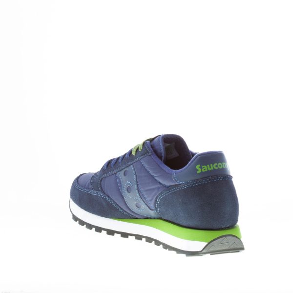 SAUCONY uomo sneaker Jazz Original  in tessuto e camoscio BLU scuro più verde - immagine 4