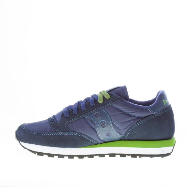SAUCONY uomo sneaker Jazz Original  in tessuto e camoscio BLU scuro più verde - immagine 5