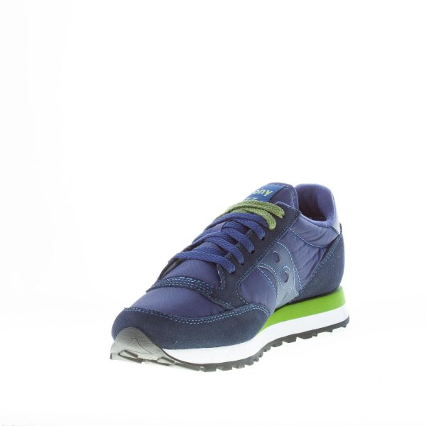 SAUCONY uomo sneaker Jazz Original  in tessuto e camoscio BLU scuro più verde - immagine 6