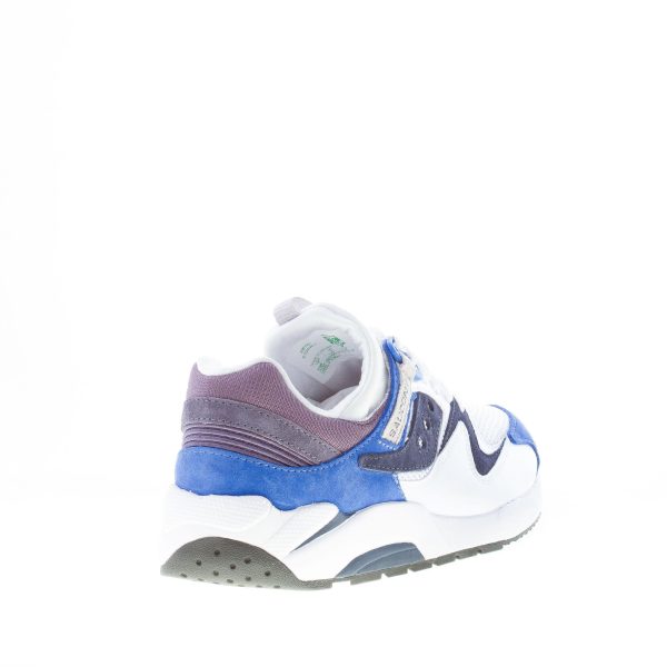 SAUCONY uomo sneaker GRID 9000 in pelle e tessuto BIANCO più BLU - immagine 3