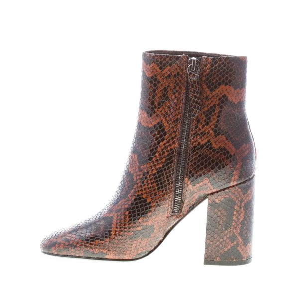 ASH donna stivaletto Jade in pelle stampa pitone COGNAC con zip. Tacco 9 cm - immagine 5