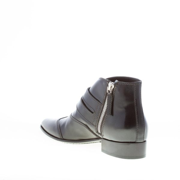 GIVENCHY donna stivaletto a punta SERIE in pelle NERO con zip e doppia fibbia. Tacco 2,5 cm - immagine 4