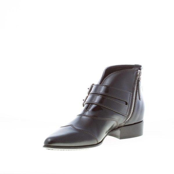 GIVENCHY donna stivaletto a punta SERIE in pelle NERO con zip e doppia fibbia. Tacco 2,5 cm - immagine 6