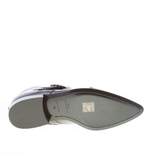 GIVENCHY donna stivaletto a punta SERIE in pelle NERO con zip e doppia fibbia. Tacco 2,5 cm - immagine 8