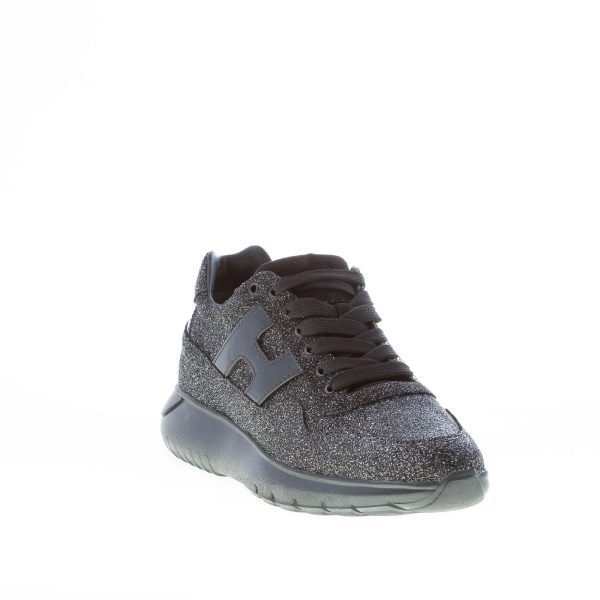 HOGAN donna Interactive Cube in pelle glitterata NERO più argento - immagine 2