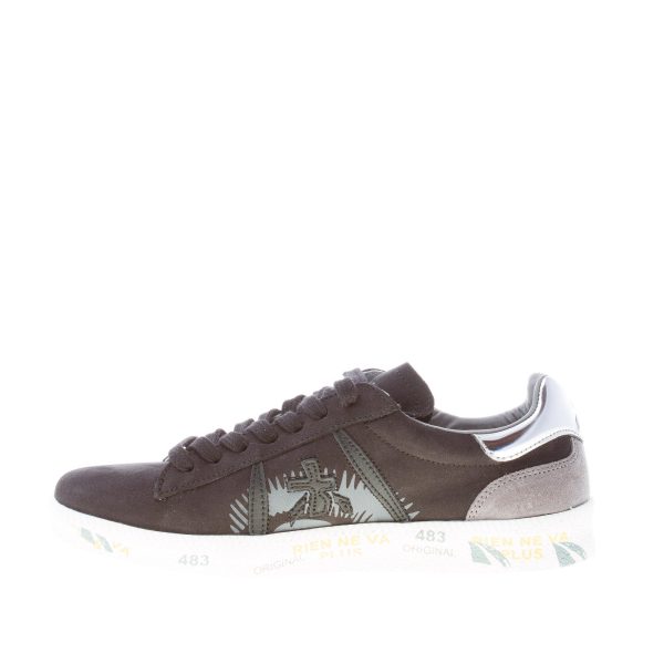 PREMIATA donna sneaker ANDY 4245 in nabuk NERO più camoscio grigio - immagine 5