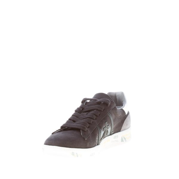 PREMIATA donna sneaker ANDY 4245 in nabuk NERO più camoscio grigio - immagine 6