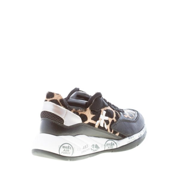 PREMIATA donna sneaker Scarlett 4209 in pelle NERO più animalier - immagine 3