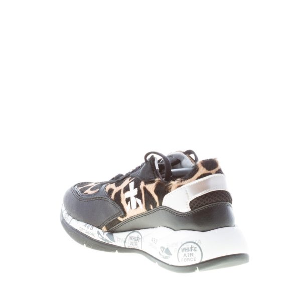 PREMIATA donna sneaker Scarlett 4209 in pelle NERO più animalier - immagine 4