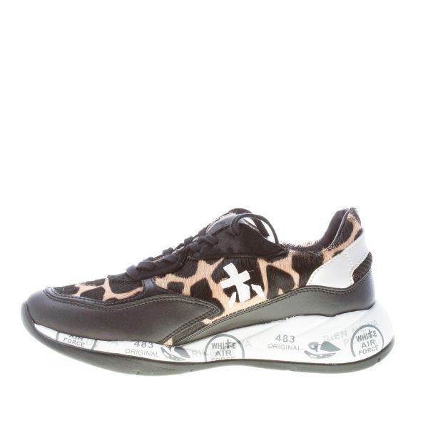 PREMIATA donna sneaker Scarlett 4209 in pelle NERO più animalier - immagine 5