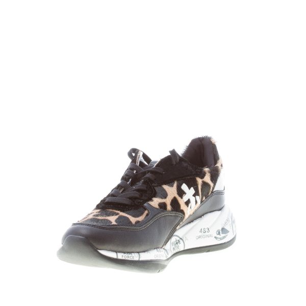 PREMIATA donna sneaker Scarlett 4209 in pelle NERO più animalier - immagine 6