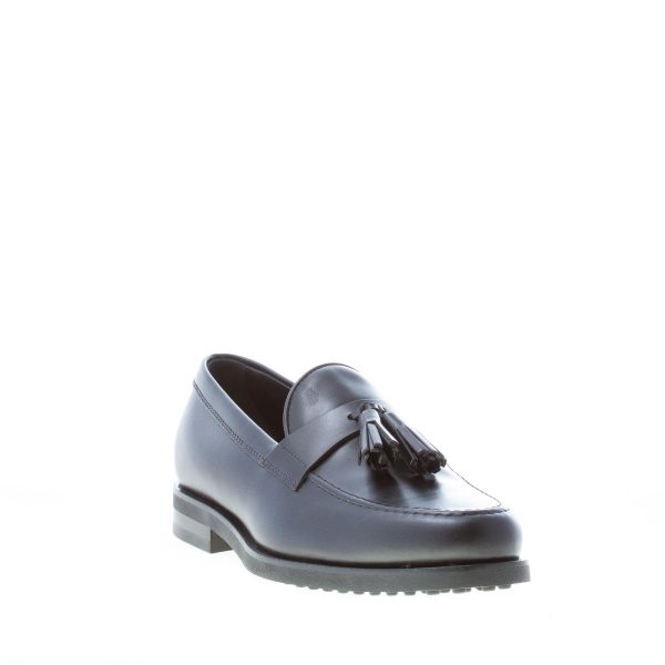 TOD'S uomo mocassino in pelle NERO con fascetta e nappine. Suola in gomma - immagine 2