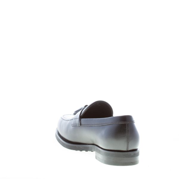 TOD'S uomo mocassino in pelle NERO con fascetta e nappine. Suola in gomma - immagine 4