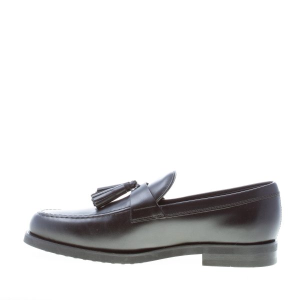 TOD'S uomo mocassino in pelle NERO con fascetta e nappine. Suola in gomma - immagine 5