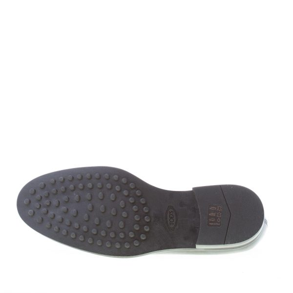 TOD'S uomo mocassino in pelle NERO con fascetta e nappine. Suola in gomma - immagine 8