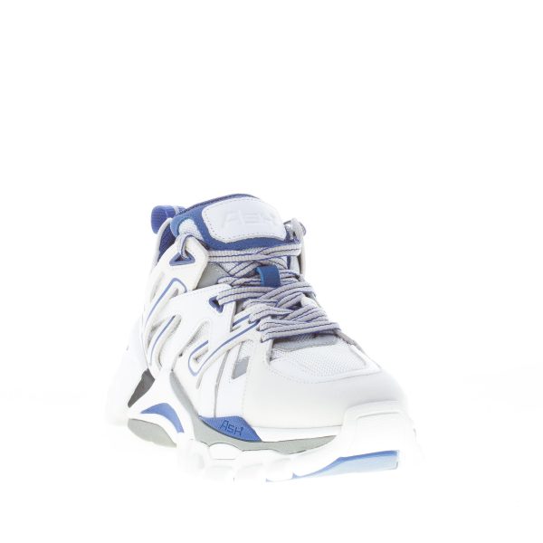 ASH donna sneaker Flash in nappa tessuto tecnico e nabuk BIANCO più blu - immagine 2