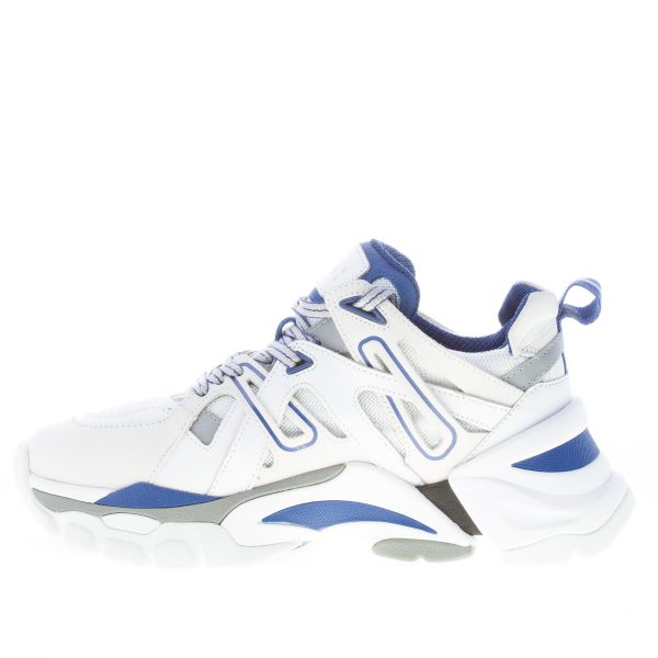 ASH donna sneaker Flash in nappa tessuto tecnico e nabuk BIANCO più blu - immagine 5