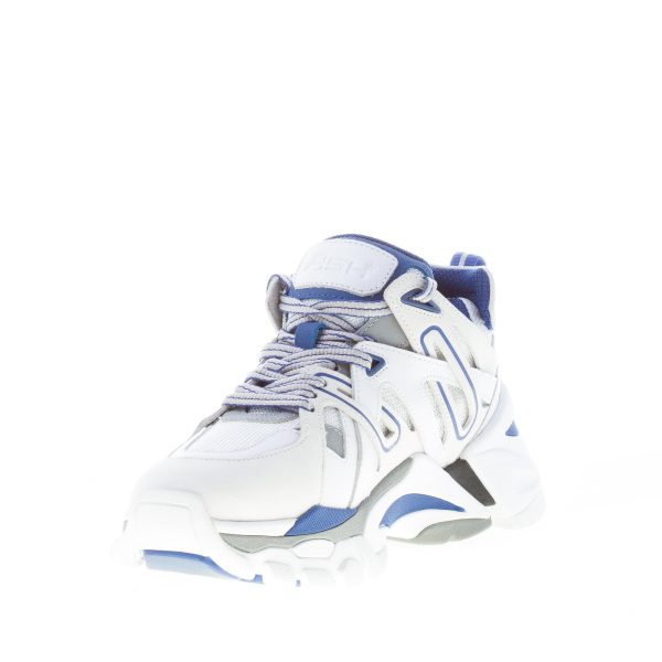 ASH donna sneaker Flash in nappa tessuto tecnico e nabuk BIANCO più blu - immagine 6
