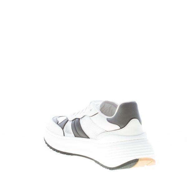 BOTTEGA VENETA uomo sneaker Speedster in pelle e tessuto a rete BIANCO più nero e grafite - immagine 4