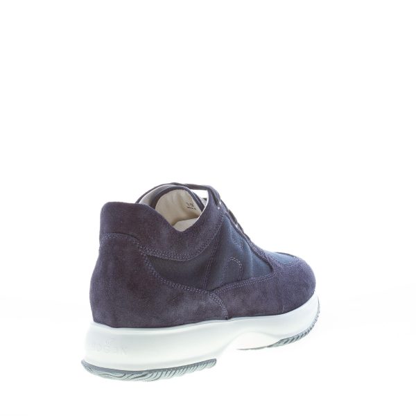 HOGAN uomo Interactive sneaker in camoscio e tessuto BLU notte - immagine 3