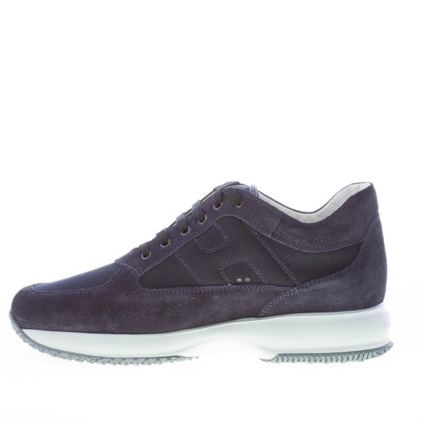 HOGAN uomo Interactive sneaker in camoscio e tessuto BLU notte - immagine 5