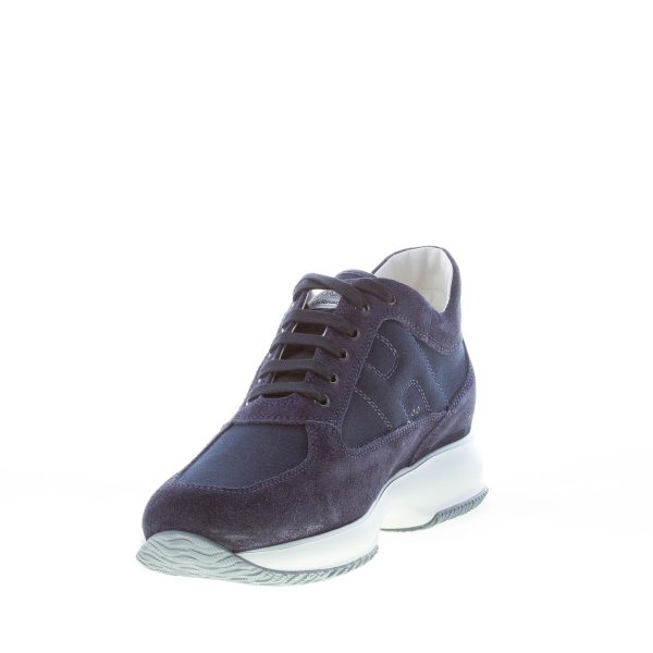 HOGAN uomo Interactive sneaker in camoscio e tessuto BLU notte - immagine 6