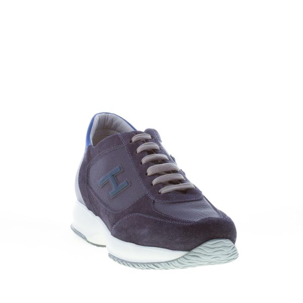 HOGAN uomo Interactive sneaker in camoscio e tessuto BLU più DENIM - immagine 2