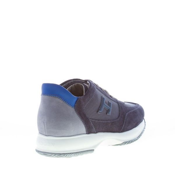 HOGAN uomo Interactive sneaker in camoscio e tessuto BLU più DENIM - immagine 3