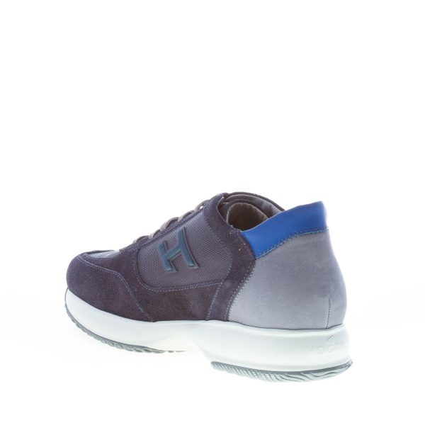 HOGAN uomo Interactive sneaker in camoscio e tessuto BLU più DENIM - immagine 4