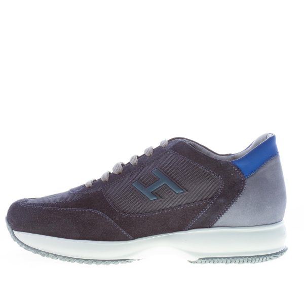 HOGAN uomo Interactive sneaker in camoscio e tessuto BLU più DENIM - immagine 5