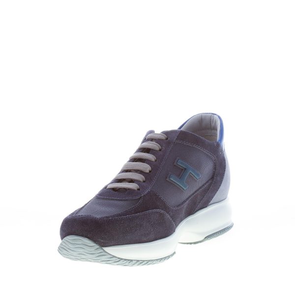 HOGAN uomo Interactive sneaker in camoscio e tessuto BLU più DENIM - immagine 6