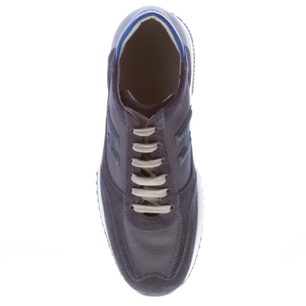 HOGAN uomo Interactive sneaker in camoscio e tessuto BLU più DENIM - immagine 7