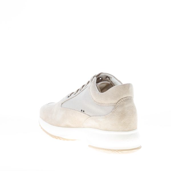 HOGAN donna Interactive sneaker in camoscio più tessuto BEIGE con H di strass - immagine 4