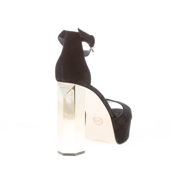 MICHAEL KORS donna sandalo Elana Platform in camoscio NERO. Tacco 11 cm - immagine 10