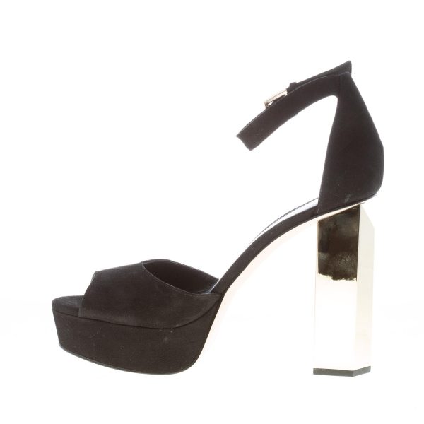 MICHAEL KORS donna sandalo Elana Platform in camoscio NERO. Tacco 11 cm - immagine 12