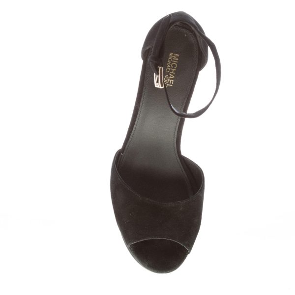 MICHAEL KORS donna sandalo Elana Platform in camoscio NERO. Tacco 11 cm - immagine 14
