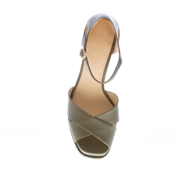MICHAEL KORS donna sandalo Elana Platform in pelle VERDE. Tacco 11 cm - immagine 7