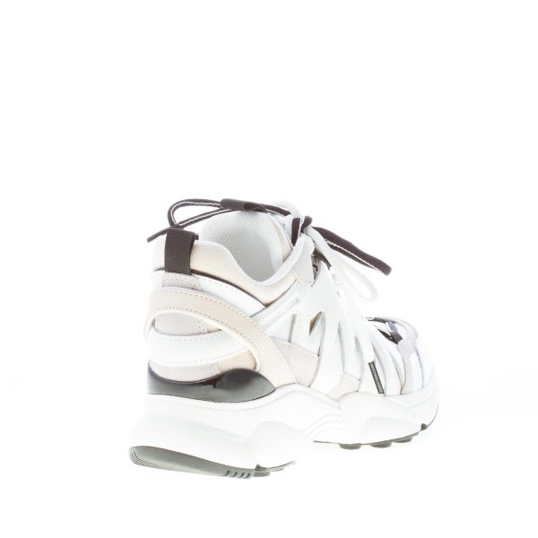 MICHAEL KORS donna sneaker Hero in pelle e tessuto a rete BIANCO più beige - immagine 3
