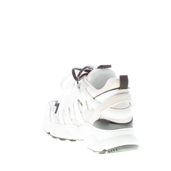 MICHAEL KORS donna sneaker Hero in pelle e tessuto a rete BIANCO più beige - immagine 4