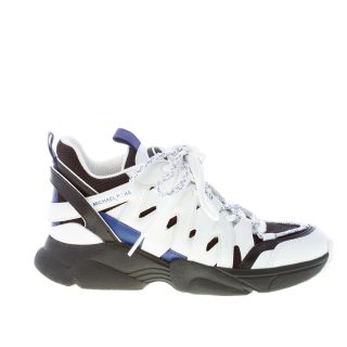 MICHAEL KORS donna sneaker Hero in pelle e tessuto a rete BIANCO più nero